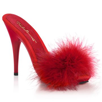 Červené pantofle s labutěnkou POISE501F/RSA/M | POISE-501F Fabulicious Červené pantofle s labutěnkou POISE501F/RSA/M | POISE-501F Fabulicious