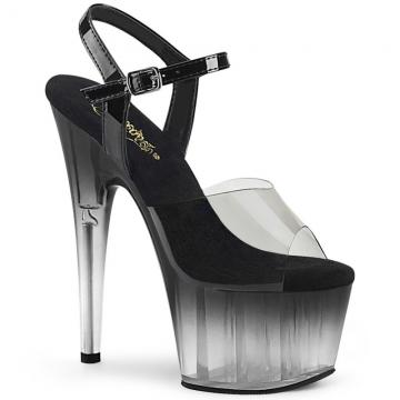 Sandály a páskové boty | ADO708T-2/SK-BPT/B-C Taneční sexy Pleaser