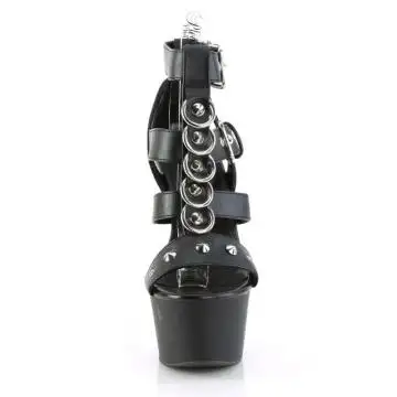 Černé páskové sandály Pleaser ASP658/BPU/M | ASPIRE-658 Pleaser - zepředu