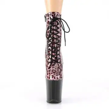 FLAMINGO-1020LP FLAM1020LP/PNHG/B kozačky s leopard vzorem | FLAMINGO-1020LP Pleaser - zepředu
