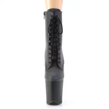 Sexy svítící taneční kozačky FLAM1020REFL/GRNMC/B Pleaser | FLAMINGO-1020REFL Pleaser - zepředu