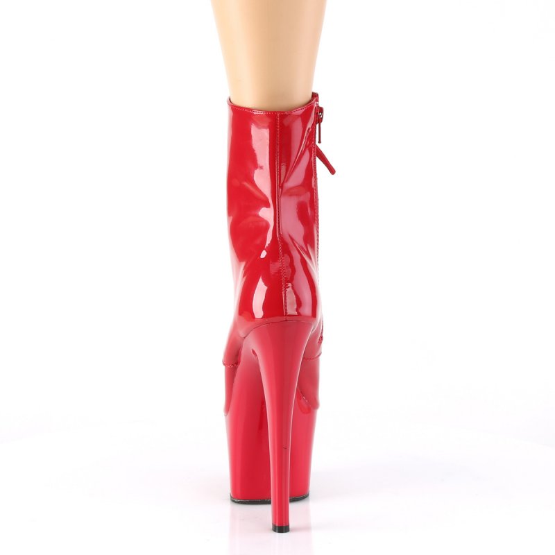 Červené pole dance kozačky SKY1020/R/M | SKY-1020 Pleaser - zezadu