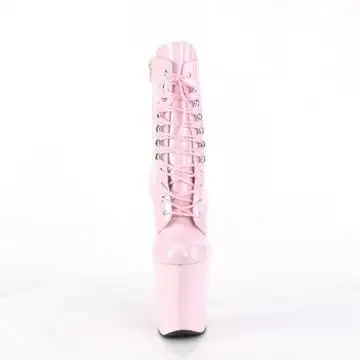 Růžové taneční kozačky XTM1020/BP/M | XTREME-1020 Pleaser - zepředu