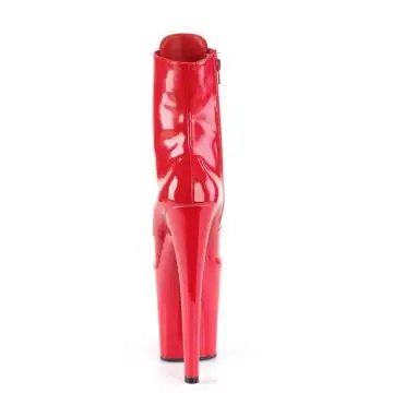 Červené taneční kotníčkové kozačky XTM1020/R/M | XTREME-1020 Pleaser - zezadu