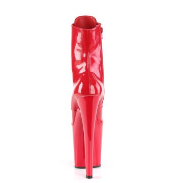 Červené taneční kotníčkové kozačky XTM1020/R/M | XTREME-1020 Pleaser - zezadu Červené taneční kotníčkové kozačky XTM1020/R/M | XTREME-1020 Pleaser - zezadu