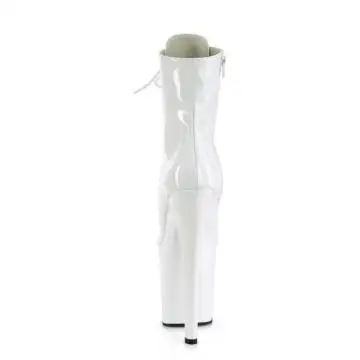 Bílé kozačky s otevřenou špičkou XTM1021/W/M Pleaser | XTREME-1021 Pleaser - zezadu