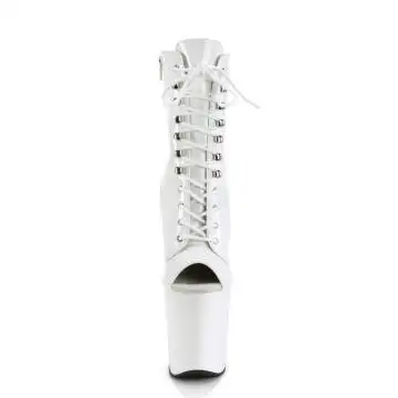 Bílé kozačky s otevřenou špičkou XTM1021/W/M Pleaser | XTREME-1021 Pleaser - zepředu