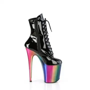 Taneční kozačky Pleaser FLAM1020RC/B/RBOWCH | FLAMINGO-1020RC Pleaser - z vnějšku