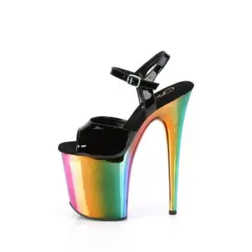 Duhové taneční sandály Pleaser FLAM809RC/B/RBOWCH | FLAMINGO-809RC Pleaser - z vnitřku