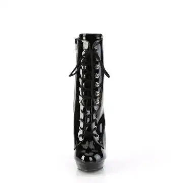 Černé erotické kozačky na jehle a platformě SUL1020/B/M | SULTRY-1020 Fabulicious - zepředu