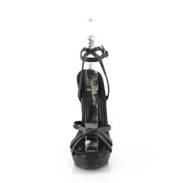 Černé sexy sandály SULTRY-638 SUL638/BFS/M z umělé kůže | SULTRY-638 Fabulicious - zepředu
