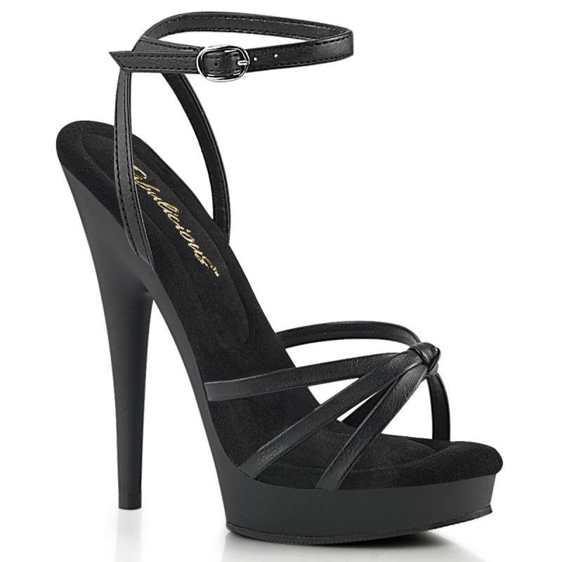 Černé sexy sandály SULTRY-638 SUL638/BFS/M z umělé kůže | SULTRY-638 Fabulicious