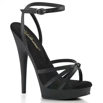 Černé sexy sandály SULTRY-638 SUL638/BFS/M z umělé kůže | SULTRY-638 Fabulicious