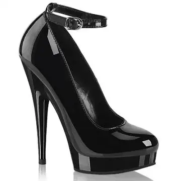 Černé erotické lodičky na vysokém podpatku SUL686/B/M | SULTRY-686 Fabulicious