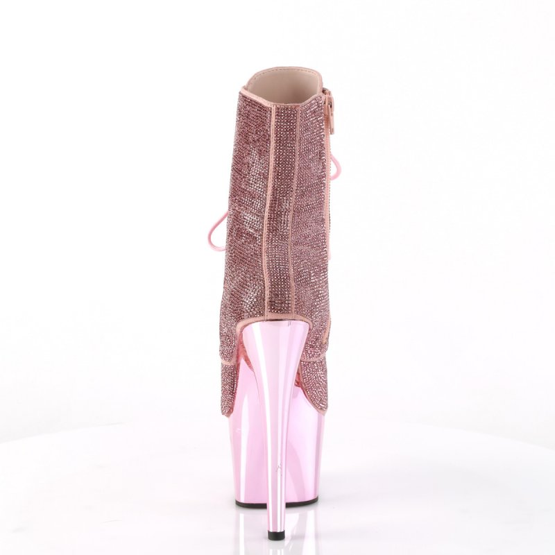 Růžové luxusní go-go kozačky ADO1020CHRS/BP/BPCH | ADORE-1020CHRS Pleaser - zezadu