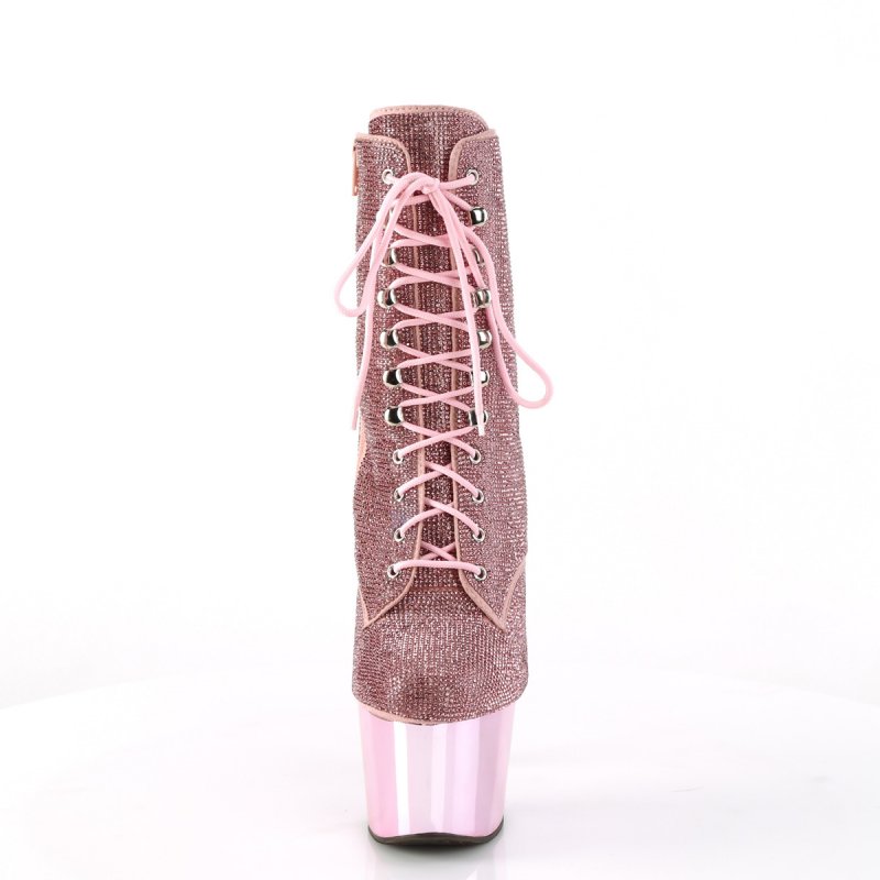 Růžové luxusní go-go kozačky ADO1020CHRS/BP/BPCH | ADORE-1020CHRS Pleaser - zepředu