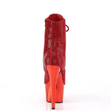 Červené luxusní go-go kozačky ADO1020CHRS/R/RCH | ADORE-1020CHRS Pleaser - zezadu
