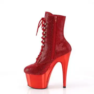 Červené luxusní go-go kozačky ADO1020CHRS/R/RCH | ADORE-1020CHRS Pleaser - z vnitřku