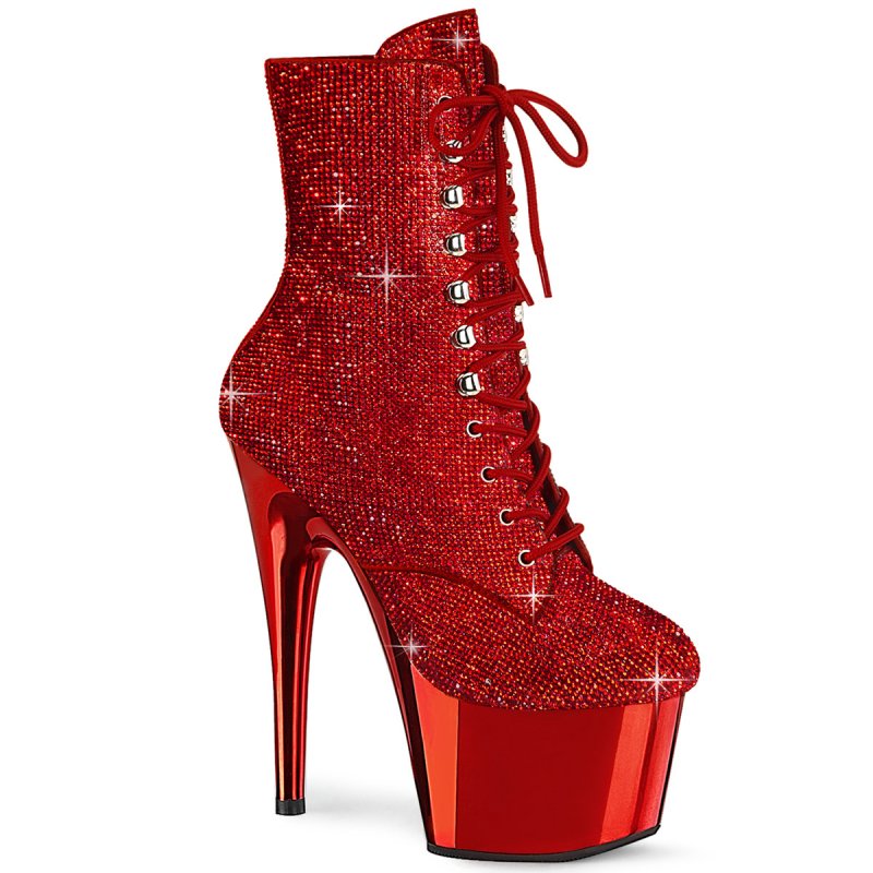 Červené luxusní go-go kozačky ADO1020CHRS/R/RCH | ADORE-1020CHRS Pleaser
