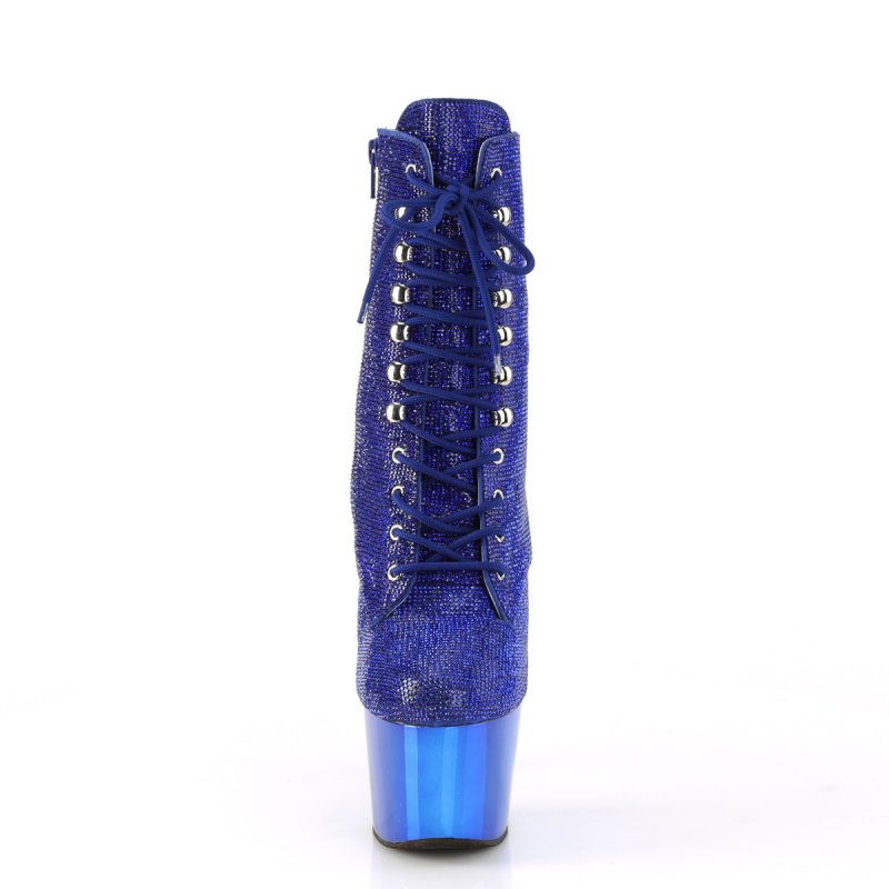 Modré luxusní go-go kozačky ADO1020CHRS/RYBL/M | ADORE-1020CHRS Pleaser - zepředu