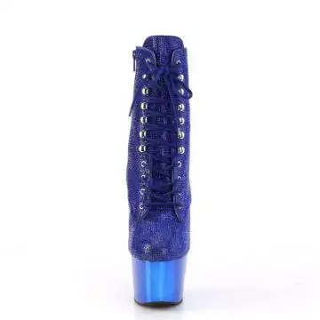 Modré luxusní go-go kozačky ADO1020CHRS/RYBL/M | ADORE-1020CHRS Pleaser - zepředu