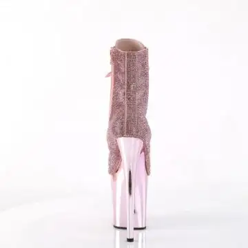 Růžové luxusní kozačky FLAM1020CHRS/BP/BPCH | FLAMINGO-1020CHRS Pleaser - zezadu