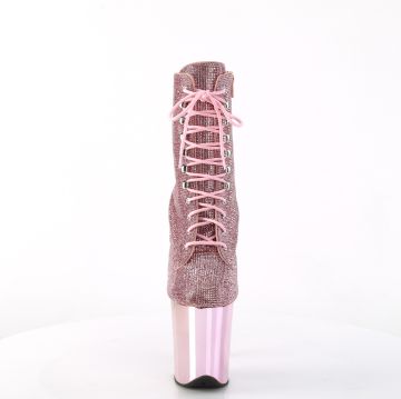 Růžové luxusní kozačky FLAM1020CHRS/BP/BPCH | FLAMINGO-1020CHRS Pleaser - zepředu