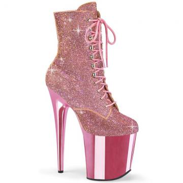 Kozačky na Exotic Pole Dance | Růžové luxusní FLAM1020CHRS/BP/BPCH Pleaser