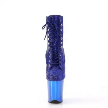 Modré luxusní kozačky FLAM1020CHRS/RYBL/M | FLAMINGO-1020CHRS Pleaser - zepředu