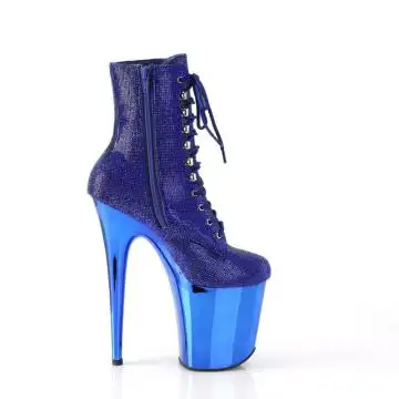 Modré luxusní kozačky FLAM1020CHRS/RYBL/M | FLAMINGO-1020CHRS Pleaser - z vnějšku