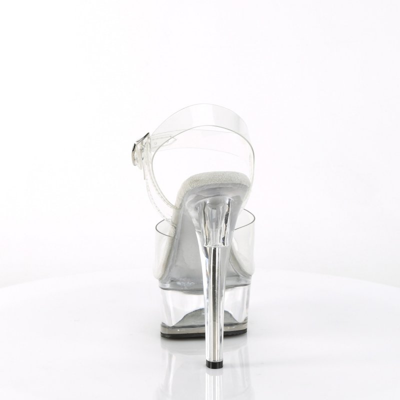 GLEAM-608 GLM608/C/M Průhledné sexy boty | GLEAM-608 Pleaser - zezadu