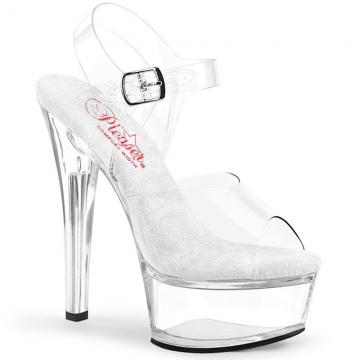 GLEAM-608 GLM608/C/M Průhledné sexy boty Pleaser