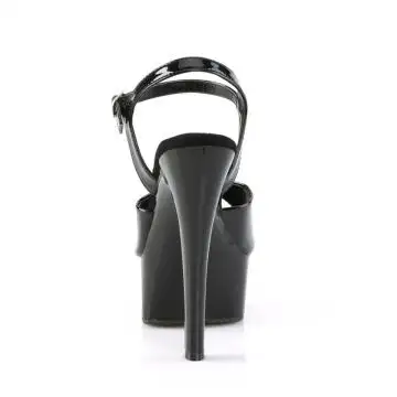 Černé sexy boty na pole dance GLM609/B/M | GLEAM-609 Pleaser - zezadu