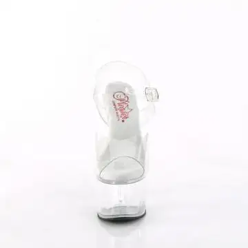 Průhledné pole dance boty Pleaser PASN708/C/M | PASSION-708 Pleaser - zepředu