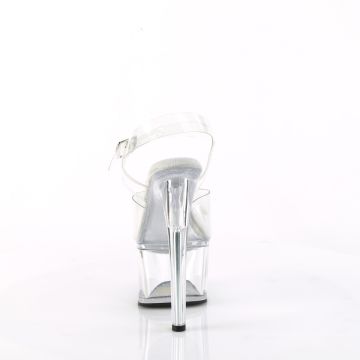 Průhledné pole dance boty Pleaser PASN708/C/M | PASSION-708 - zezadu