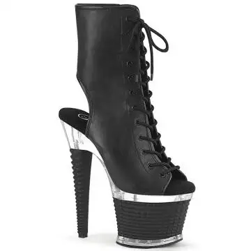 Černé kozačky do nočních podniků Pleaser SPEC1016/BPU/C-B | SPECTATOR-1016 Pleaser