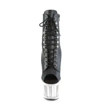 Luxusní kozačky s otevřenou špičkou SPEC1021RS/BPU/SRSCH | SPECTATOR-1021RS Pleaser - zepředu