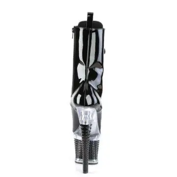 Černé kozačky pro striptýz tanečnice Pleaser SPEC1040/B/C-B | SPECTATOR-1040 Pleaser - zezadu