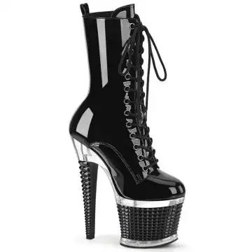 Černé kozačky pro striptýz tanečnice Pleaser SPEC1040/B/C-B | SPECTATOR-1040 Pleaser