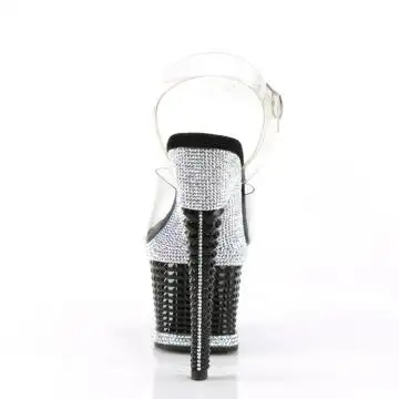 Luxusní sandály do nočních podniků Pleaser SPEC708RS/C/BRS | SPECTATOR-708RS Pleaser - zezadu