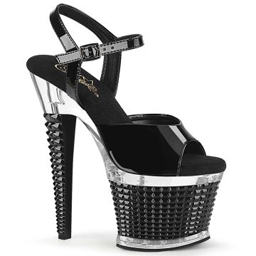 SPECTATOR-709 | Černé extravagantní sandály na platformě SPEC709/B/C-B Pleaser