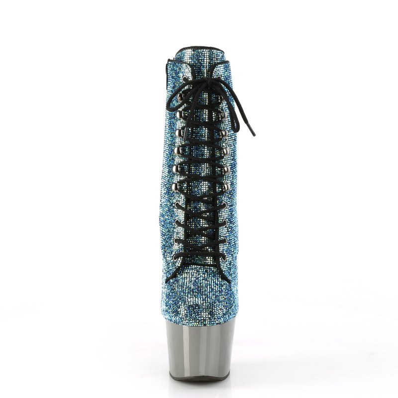 Tyrkysové luxusní go-go kozačky ADO1020CHRS/TUR/PWCH | ADORE-1020CHRS Pleaser - zepředu