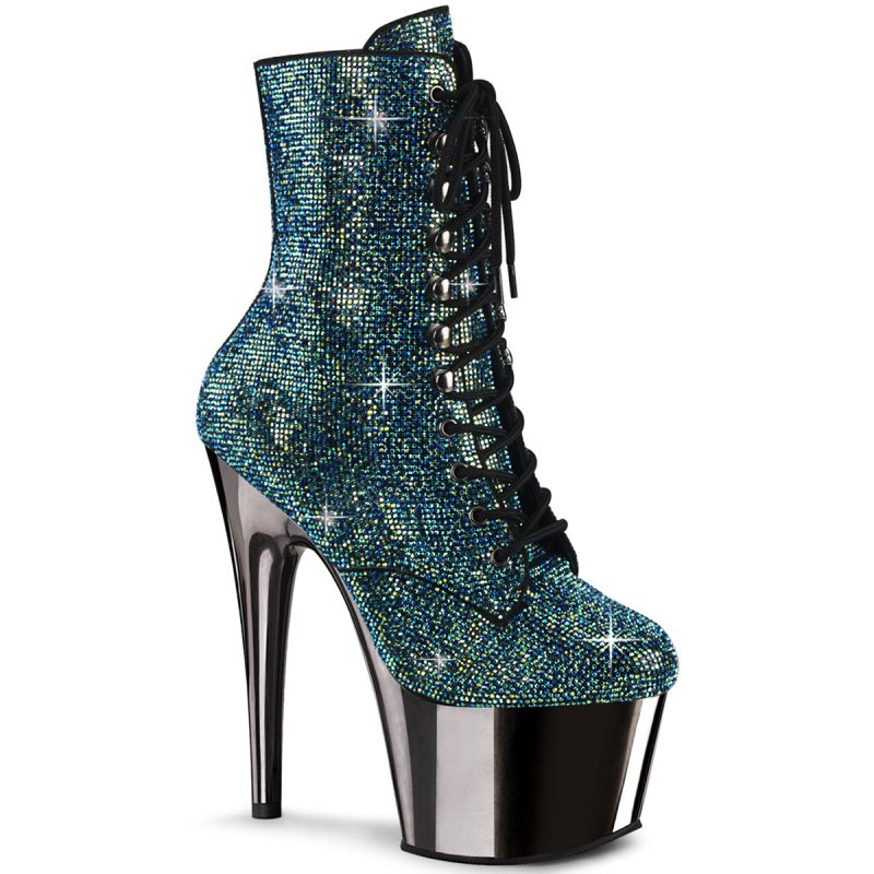 Tyrkysové luxusní go-go kozačky ADO1020CHRS/TUR/PWCH | ADORE-1020CHRS Pleaser