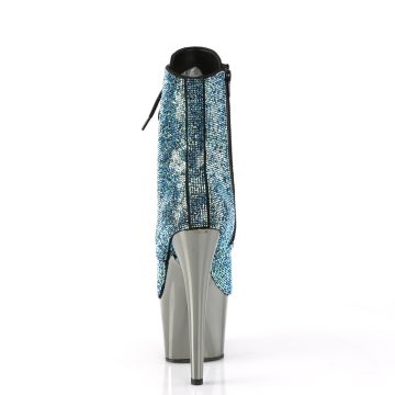 Tyrkysové luxusní go-go kozačky ADO1020CHRS/TUR/PWCH | ADORE-1020CHRS Pleaser - zezadu