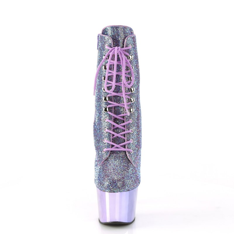 Fialové luxusní go-go kozačky ADO1020CHRS/LV/LVCH | ADORE-1020CHRS Pleaser - zepředu