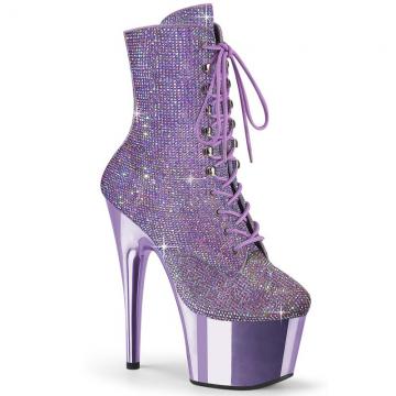 Luxusní boty na podpatku | Fialové go-go kozačky ADO1020CHRS/LV/LVCH Pleaser