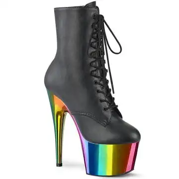 Taneční kozačky na duhové platformě ADO1020RC/BPU/RBOWCH | ADORE-1020RC Pleaser