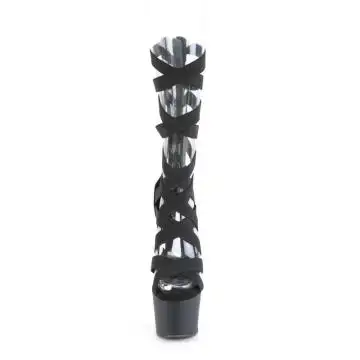 Černé páskové boty Pleaser ADO700-48/BELS/M | ADORE-700-48 Pleaser - zepředu
