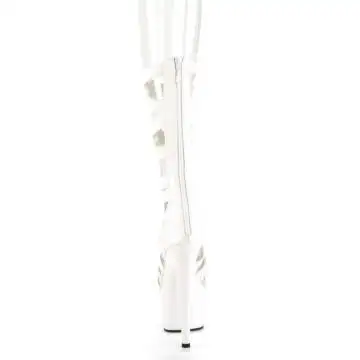 Bílé páskové boty Pleaser ADO700-48/WELS/M | ADORE-700-48 Pleaser - zezadu