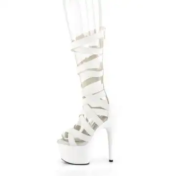 Bílé páskové boty Pleaser ADO700-48/WELS/M | ADORE-700-48 Pleaser - z vnitřku